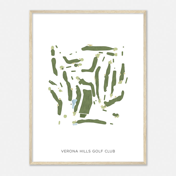 Print of Verona Hills Golf Club Modern Map
