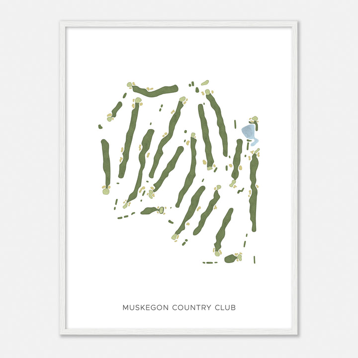 Print of Muskegon Country Club Modern Map