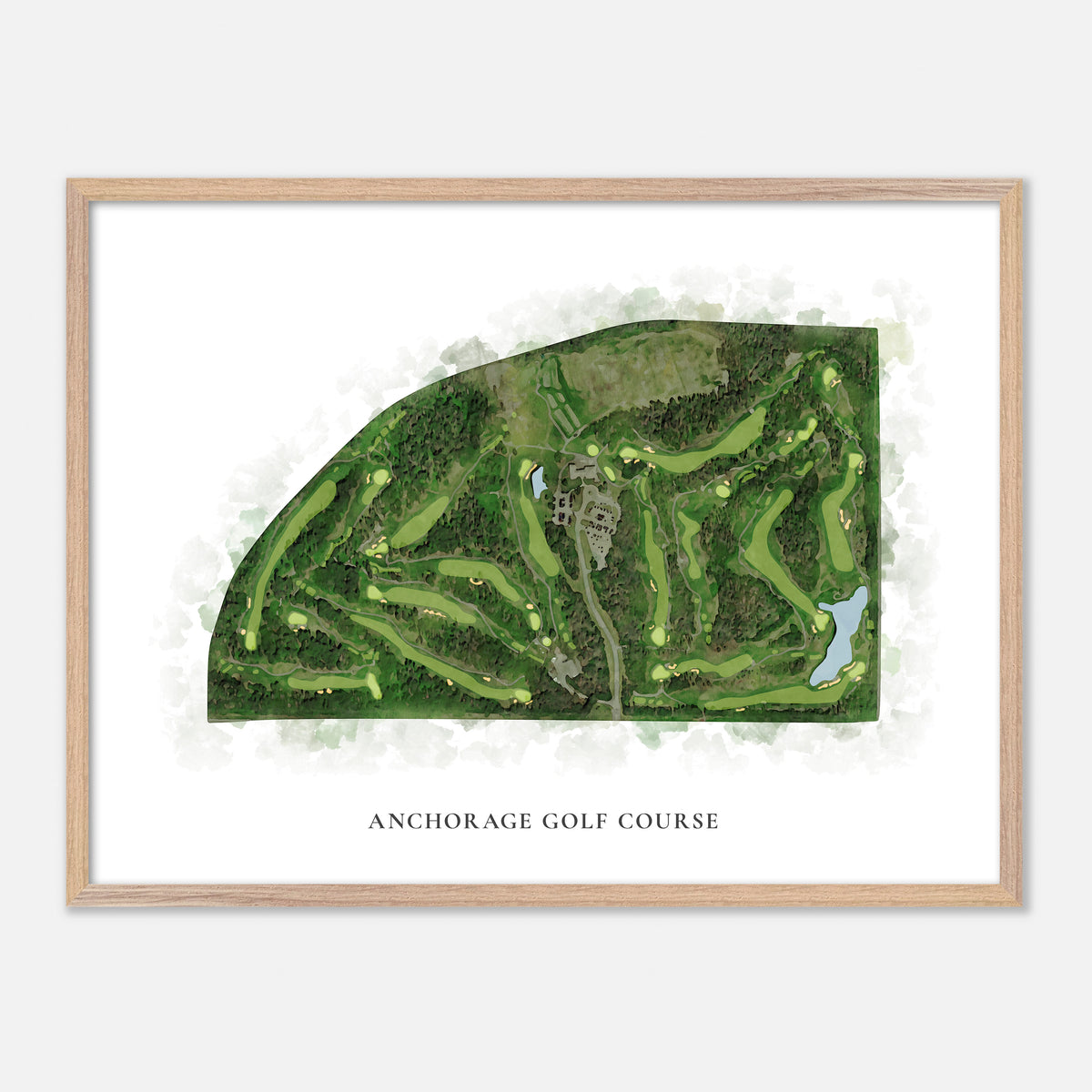 Print of Anchorage Golf Course Classic Map