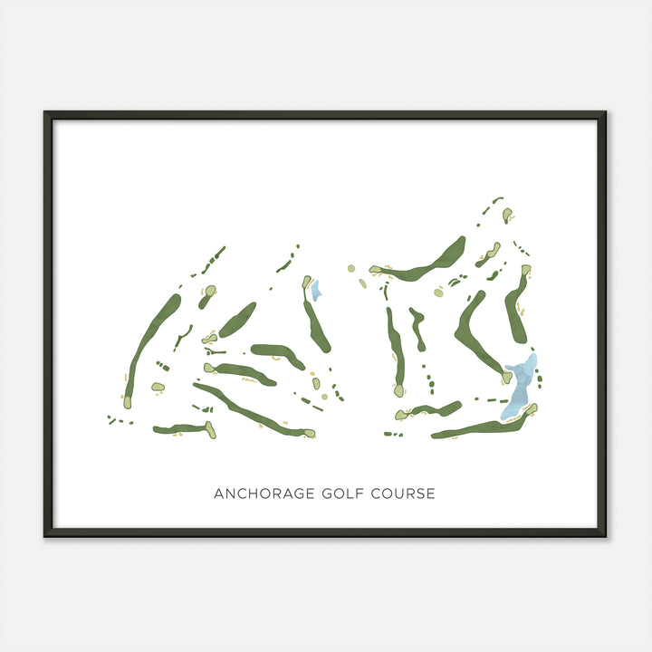 Print of Anchorage Golf Course Modern Map