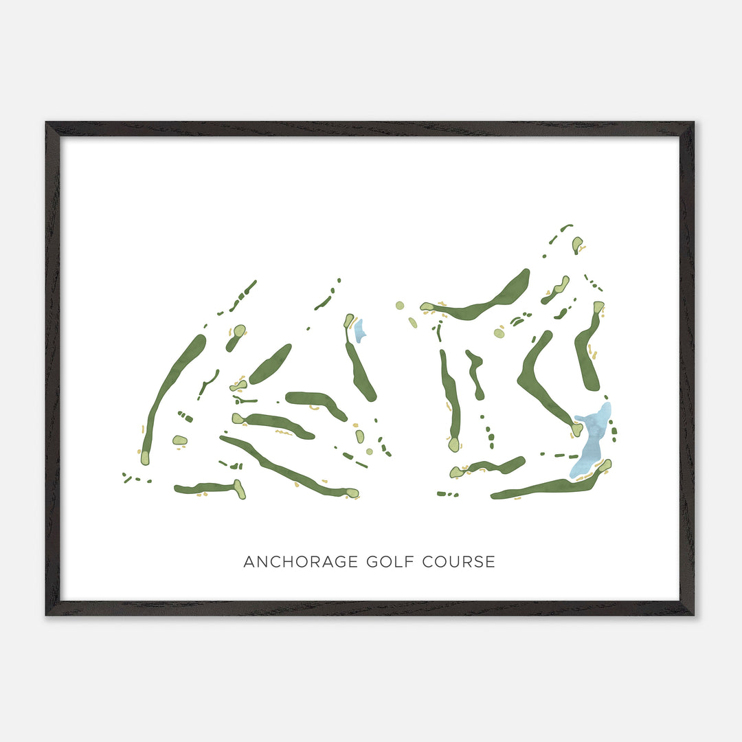 Print of Anchorage Golf Course Modern Map