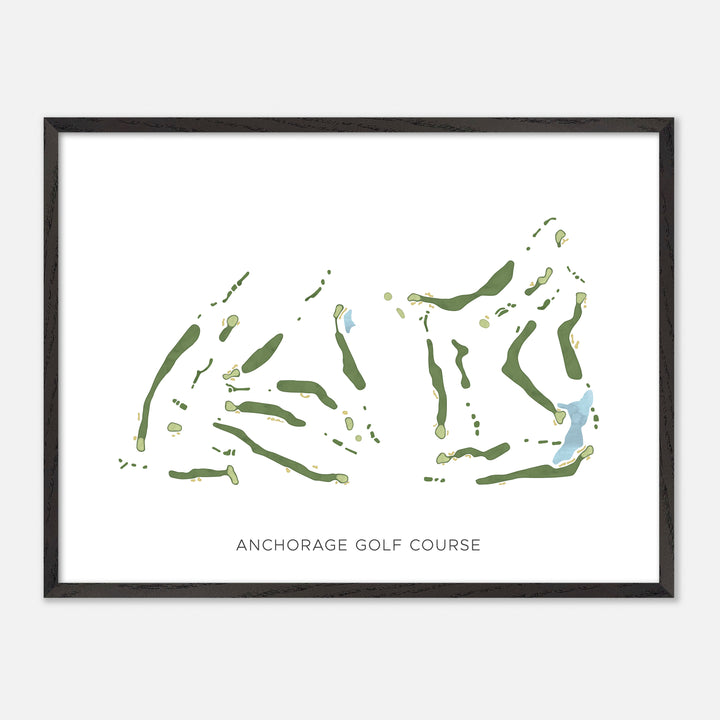 Print of Anchorage Golf Course Modern Map