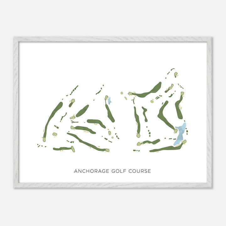 Print of Anchorage Golf Course Modern Map