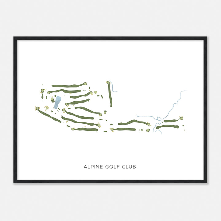 Print of Alpine Golf Club Modern Map