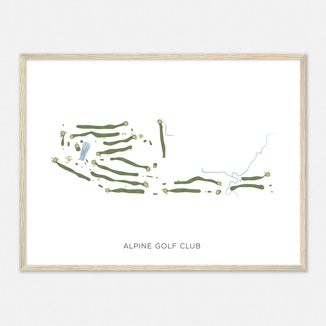 Print of Alpine Golf Club Modern Map