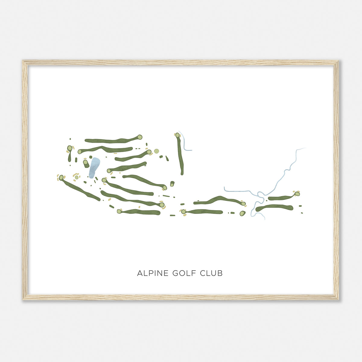 Print of Alpine Golf Club Modern Map