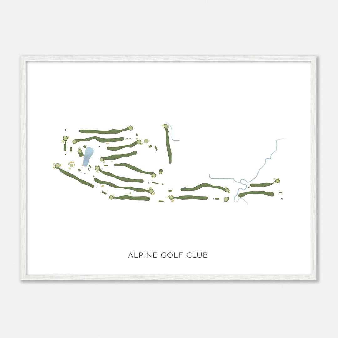 Print of Alpine Golf Club Modern Map