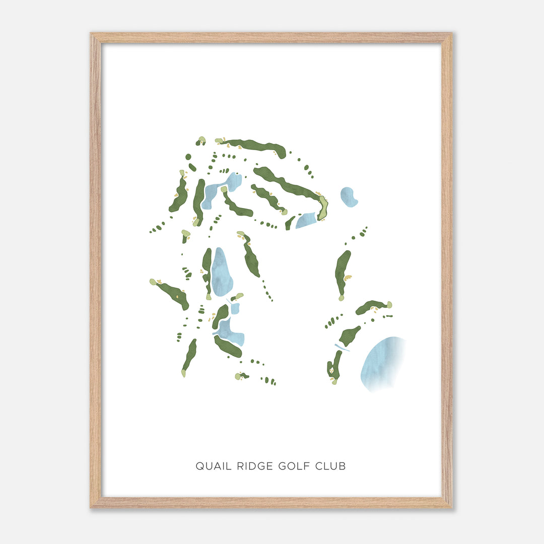 Print of Quail Ridge Golf Club Modern Map
