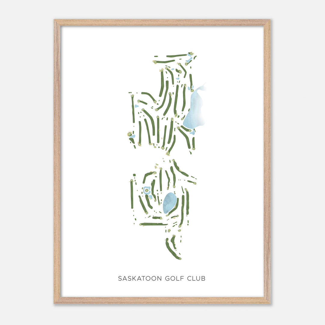 Print of Saskatoon Golf Club Modern Map