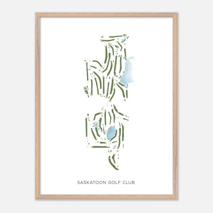Print of Saskatoon Golf Club Modern Map