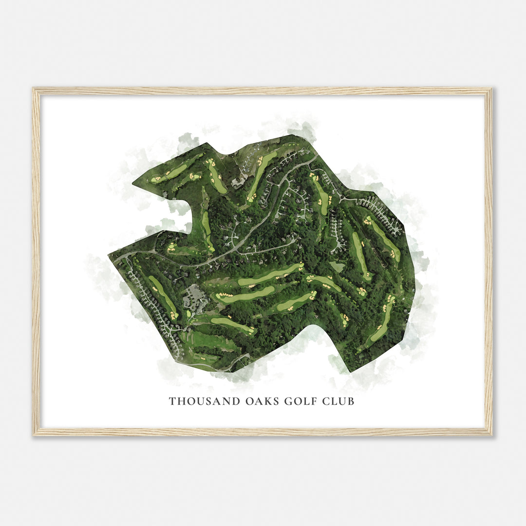 Print of Thousand Oaks Golf Club Classic Map