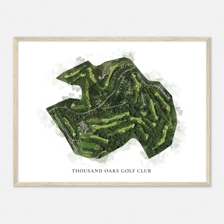 Print of Thousand Oaks Golf Club Classic Map