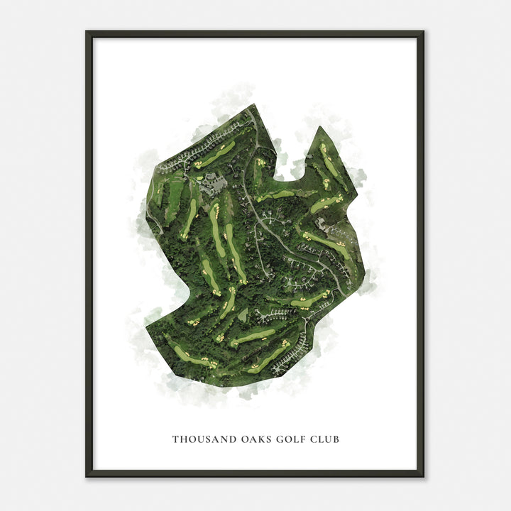 Print of Thousand Oaks Golf Club Classic Map