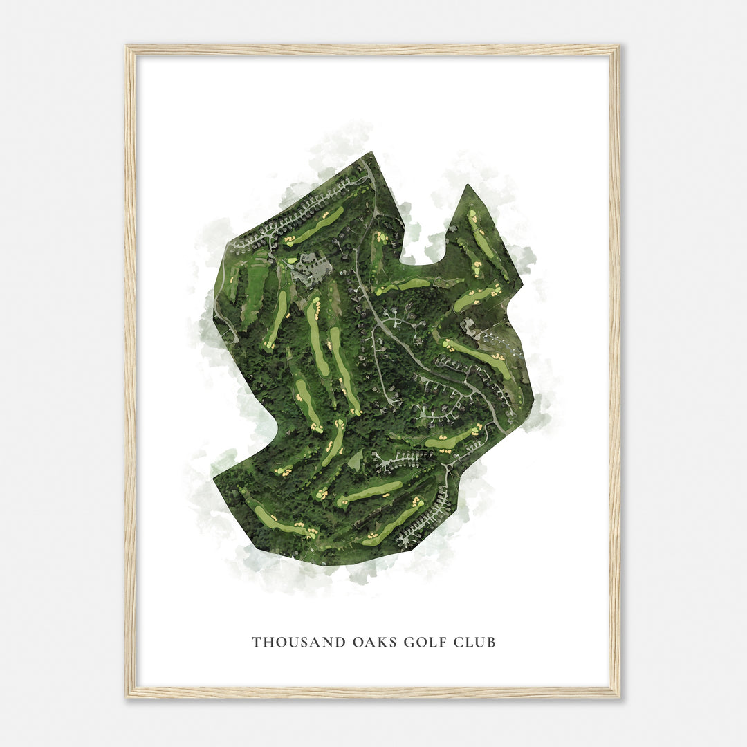 Print of Thousand Oaks Golf Club Classic Map