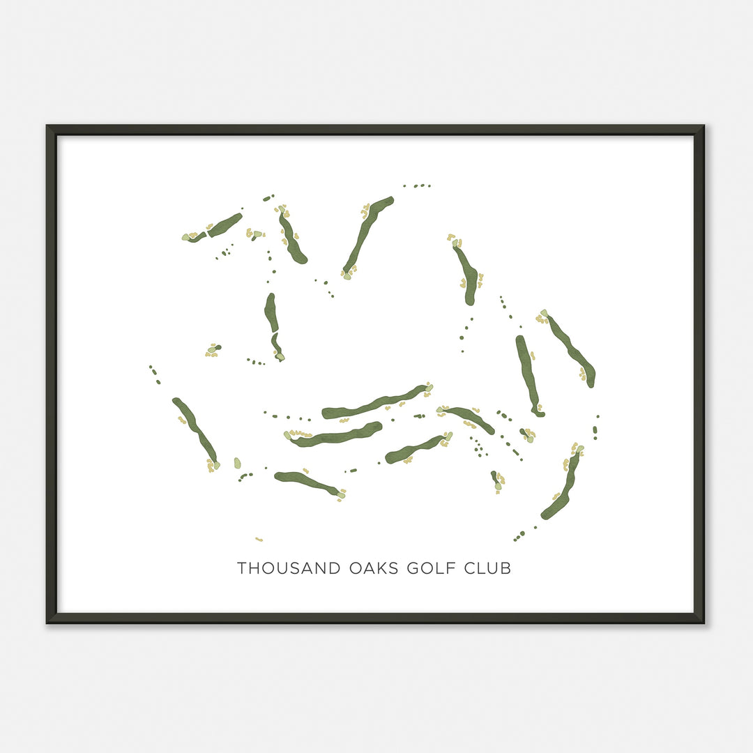 Print of Thousand Oaks Golf Club Modern Map