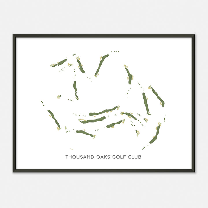 Print of Thousand Oaks Golf Club Modern Map