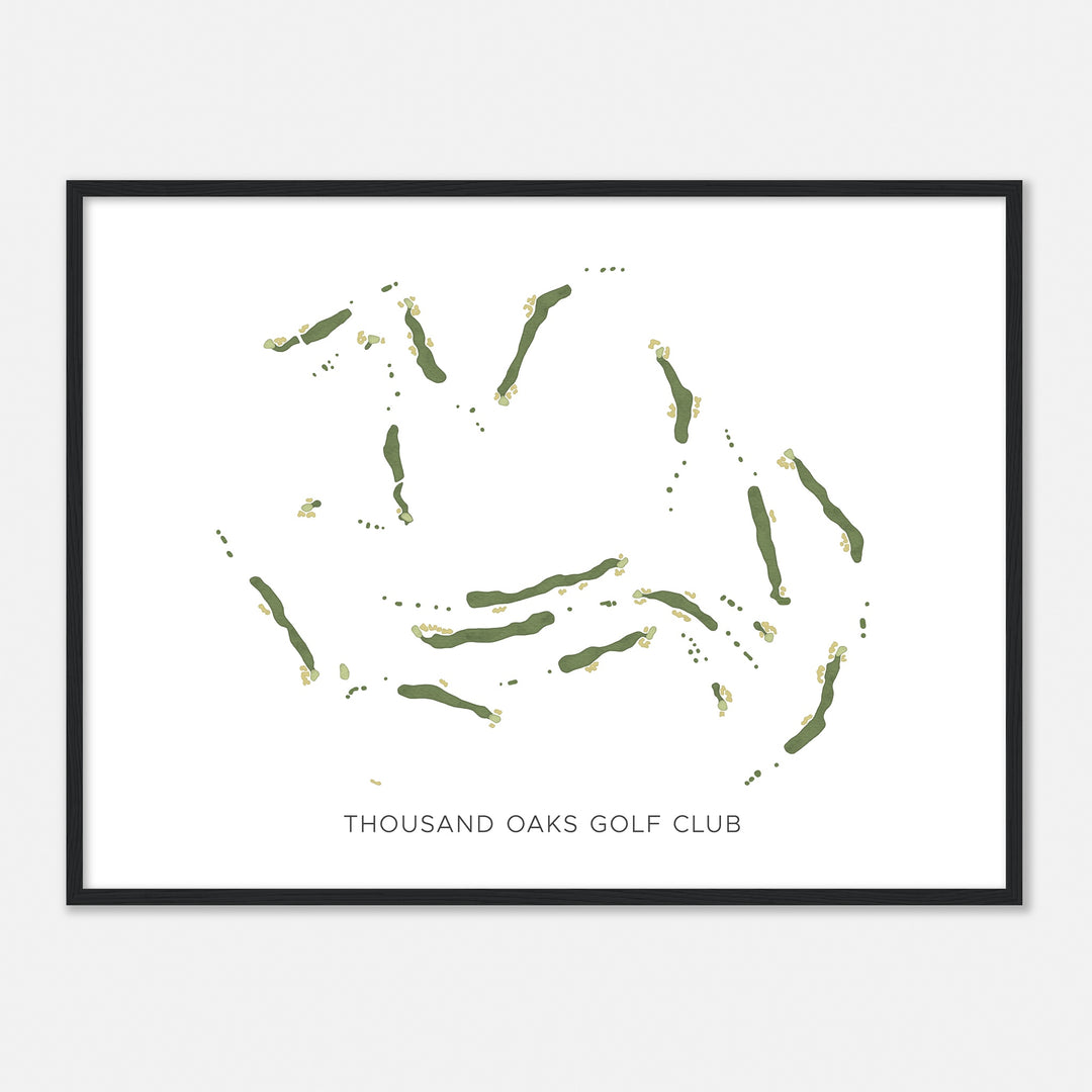 Print of Thousand Oaks Golf Club Modern Map