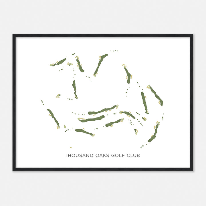 Print of Thousand Oaks Golf Club Modern Map