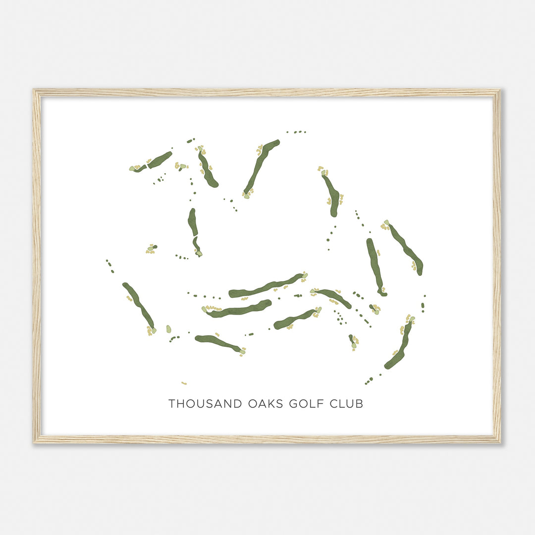 Print of Thousand Oaks Golf Club Modern Map