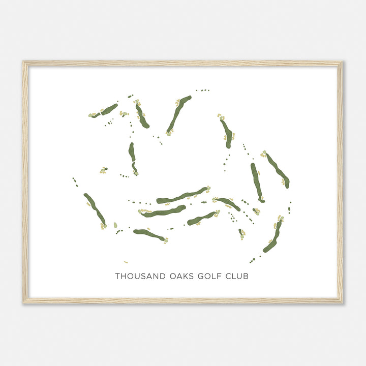 Print of Thousand Oaks Golf Club Modern Map
