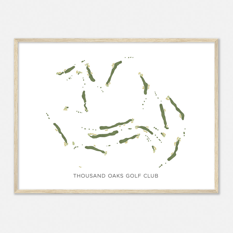 Print of Thousand Oaks Golf Club Modern Map
