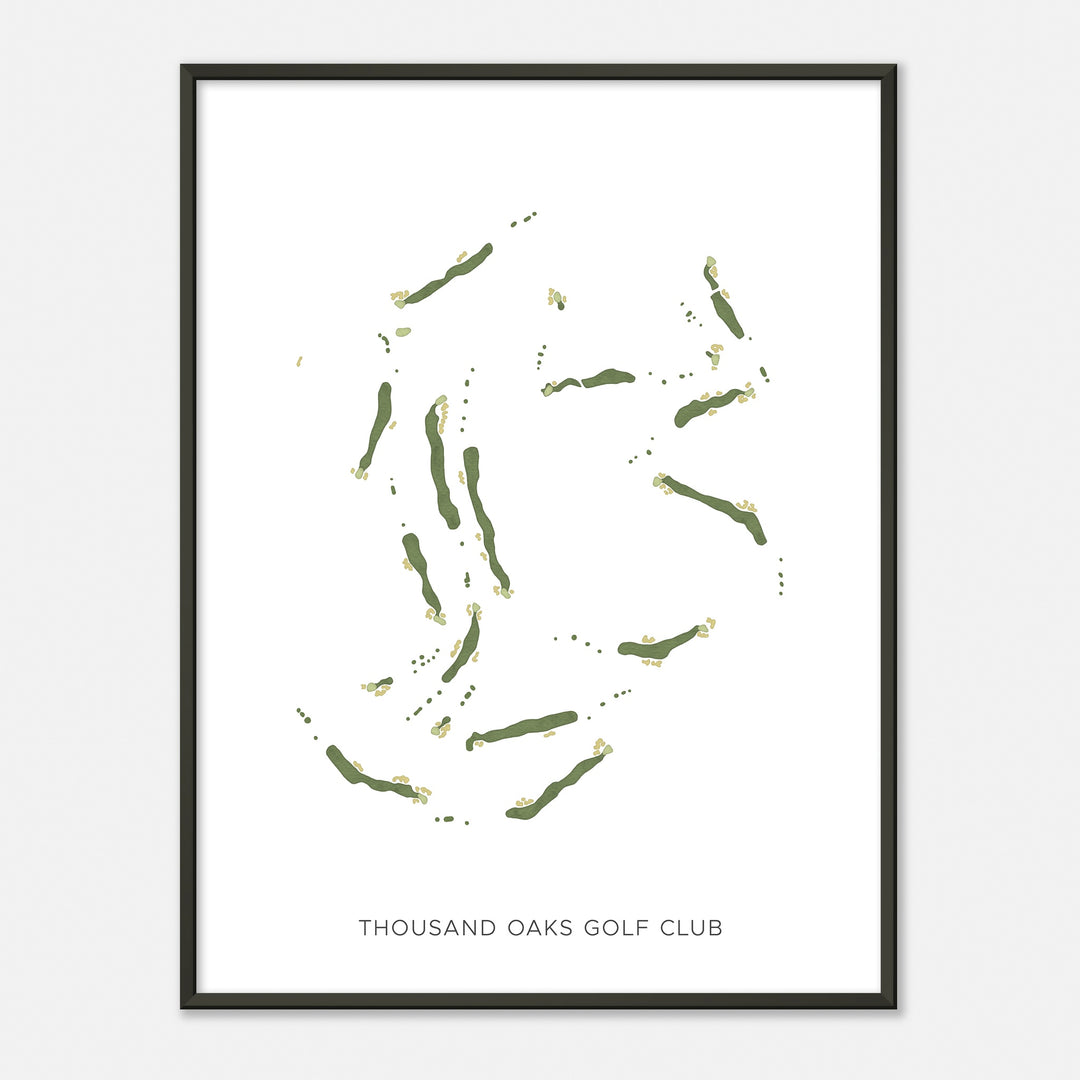 Print of Thousand Oaks Golf Club Modern Map