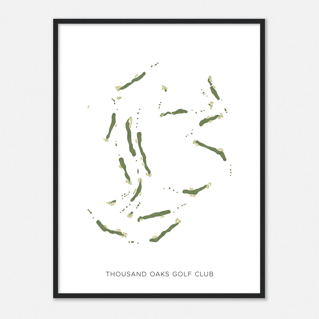Print of Thousand Oaks Golf Club Modern Map