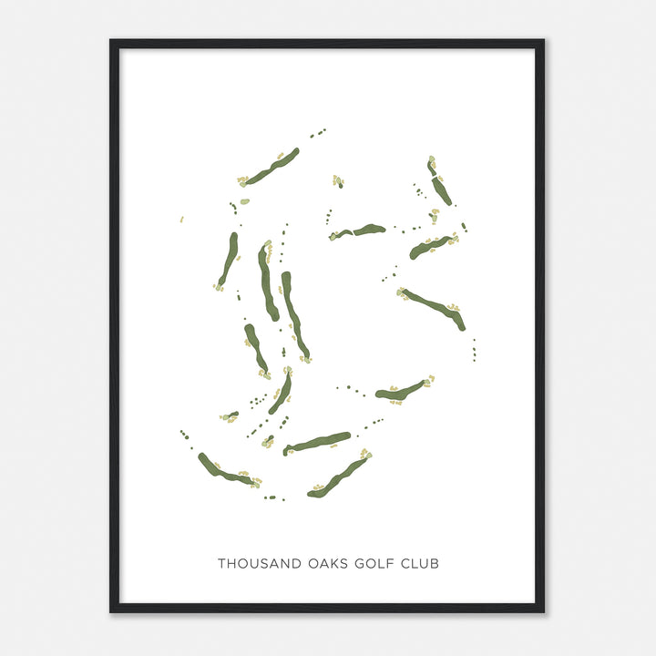 Print of Thousand Oaks Golf Club Modern Map