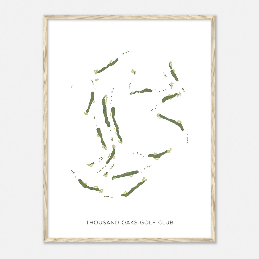 Print of Thousand Oaks Golf Club Modern Map