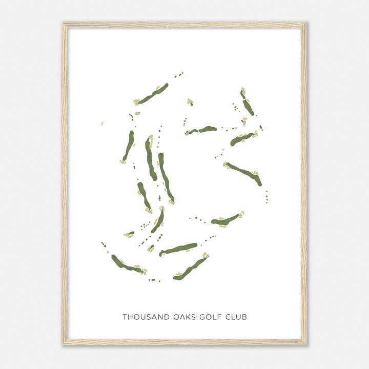 Print of Thousand Oaks Golf Club Modern Map
