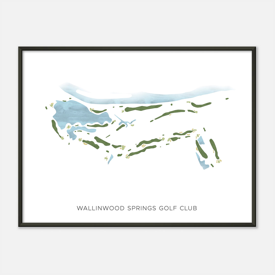 Print of Wallinwood Springs Golf Club Modern Map