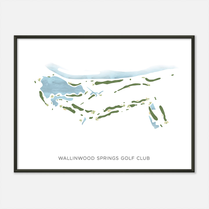 Print of Wallinwood Springs Golf Club Modern Map