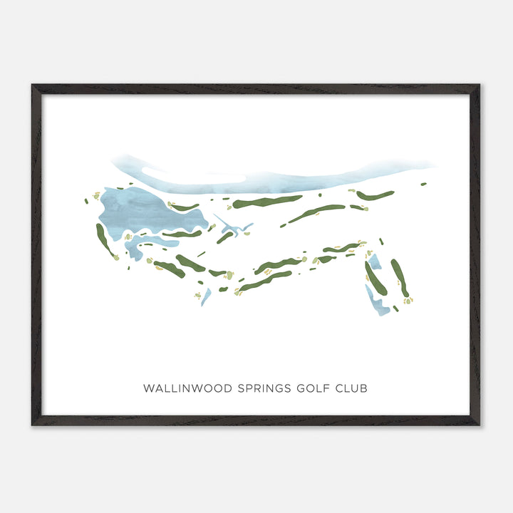 Print of Wallinwood Springs Golf Club Modern Map