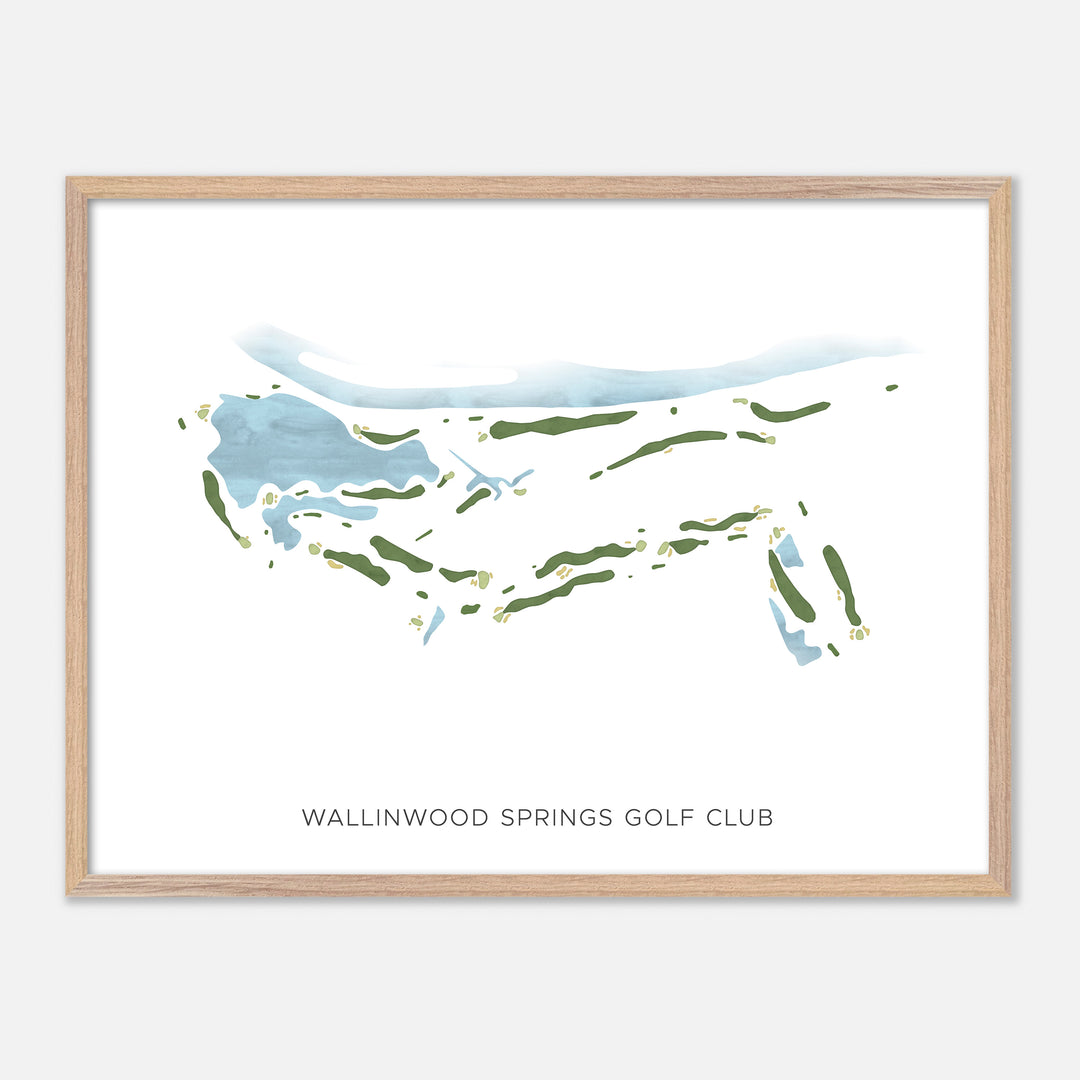 Print of Wallinwood Springs Golf Club Modern Map