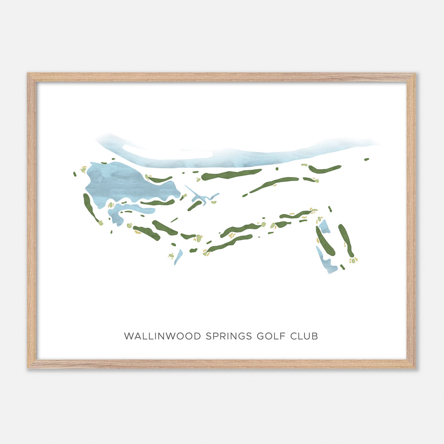 Print of Wallinwood Springs Golf Club Modern Map