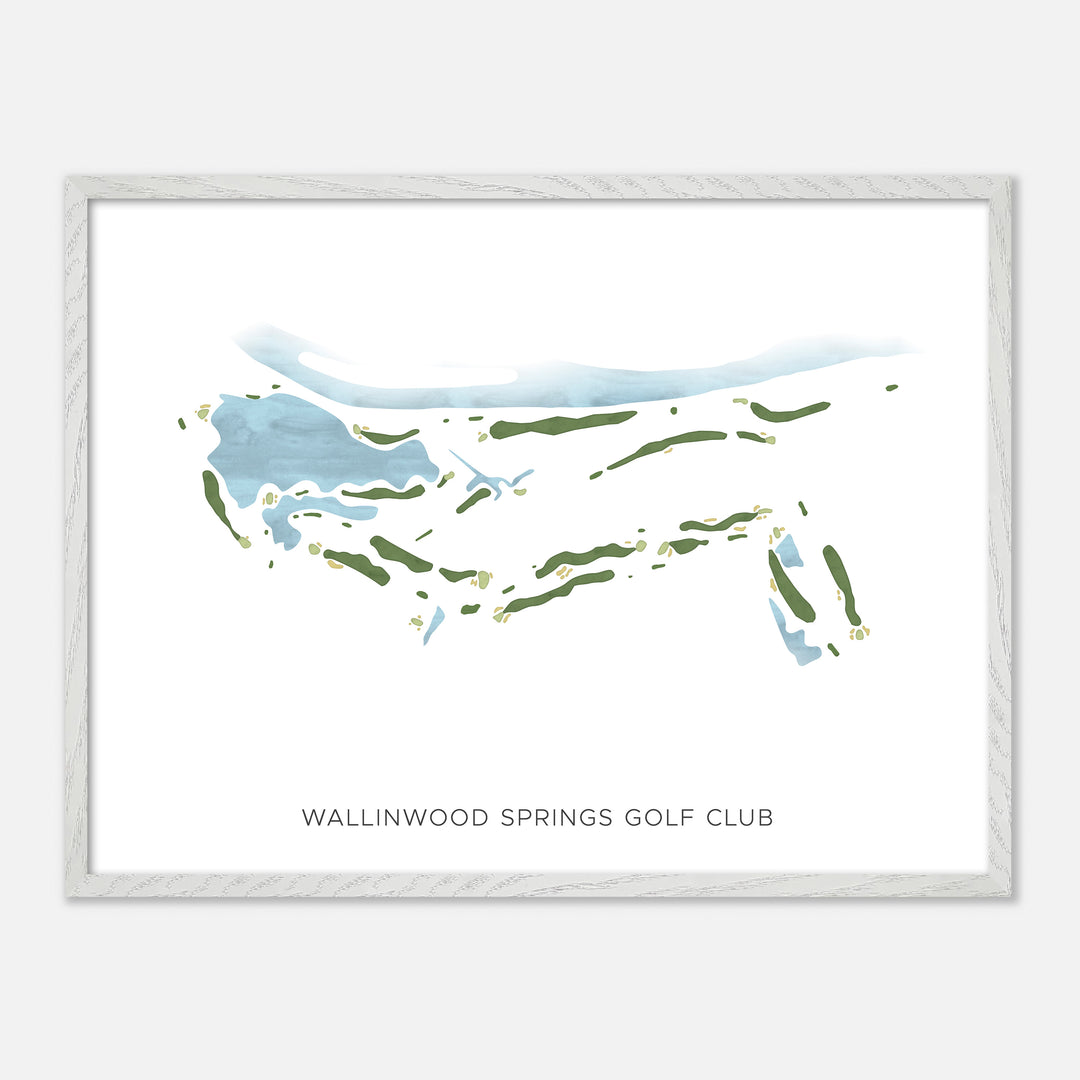 Print of Wallinwood Springs Golf Club Modern Map