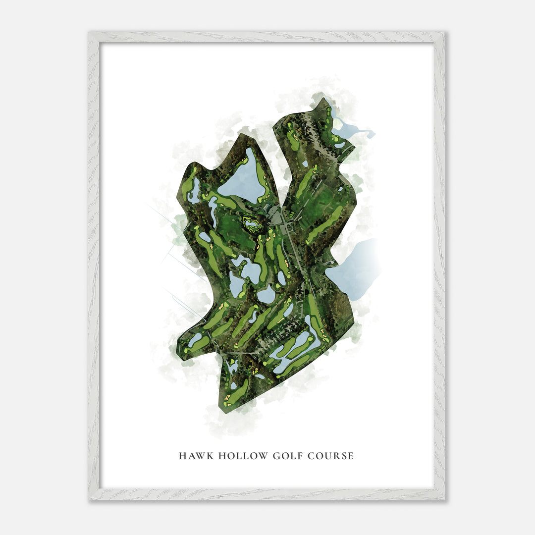 Print of Hawk Hollow Golf Course Classic Map