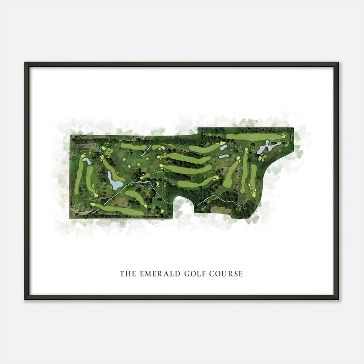 Print of The Emerald Golf Course Classic Map