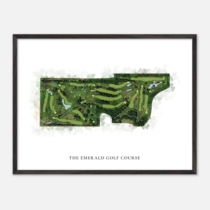 Print of The Emerald Golf Course Classic Map