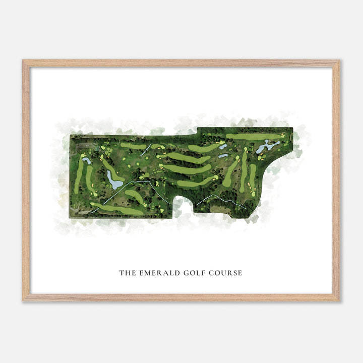 Print of The Emerald Golf Course Classic Map