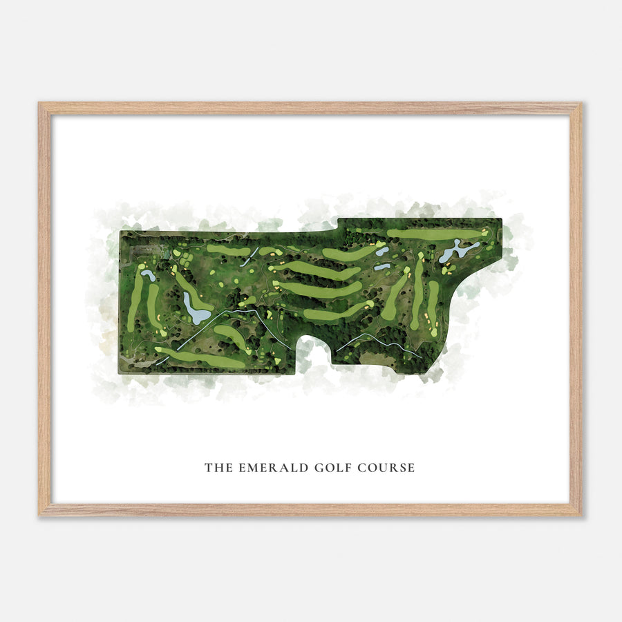 Print of The Emerald Golf Course Classic Map