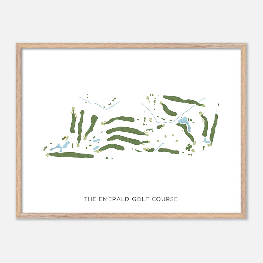 Print of The Emerald Golf Course Modern Map