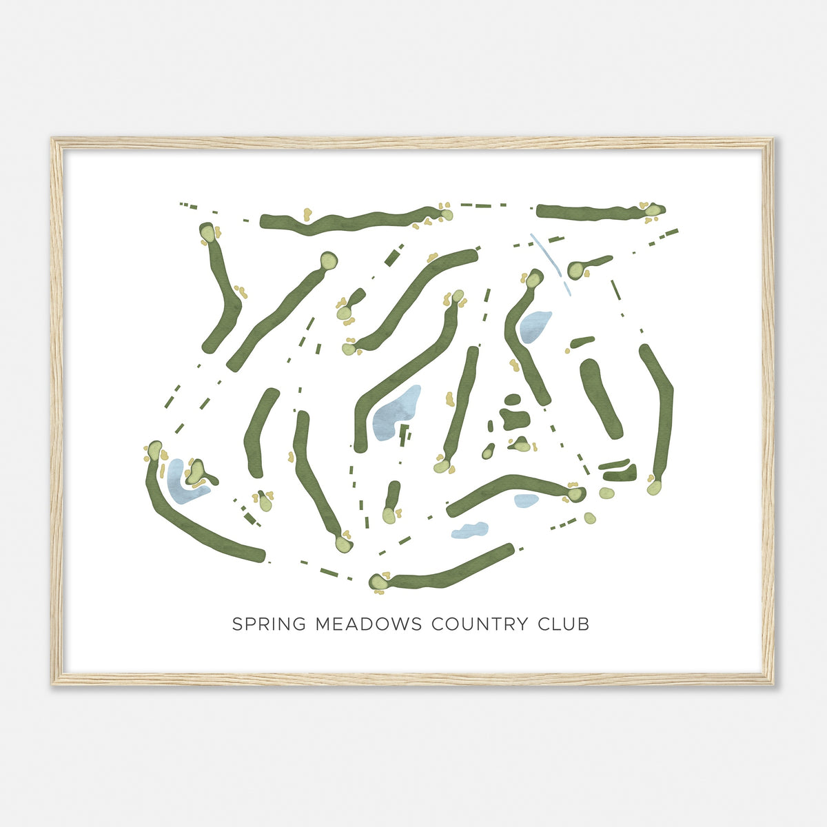 Print of Spring Meadows Country Club Modern Map