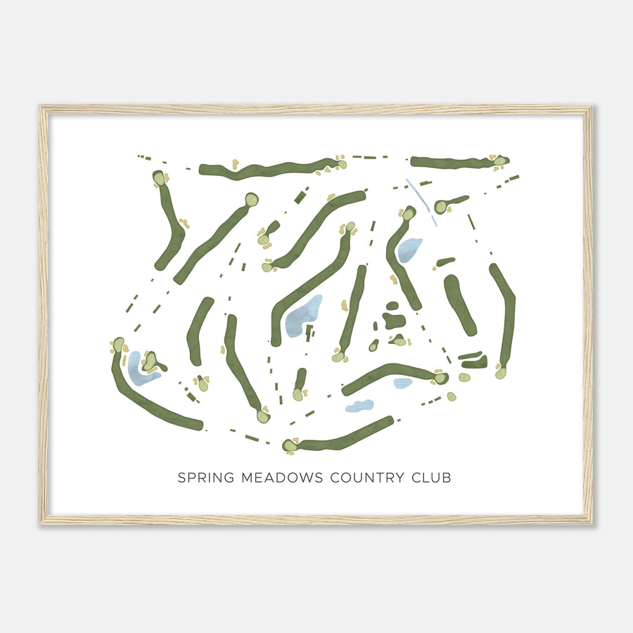 Print of Spring Meadows Country Club Modern Map