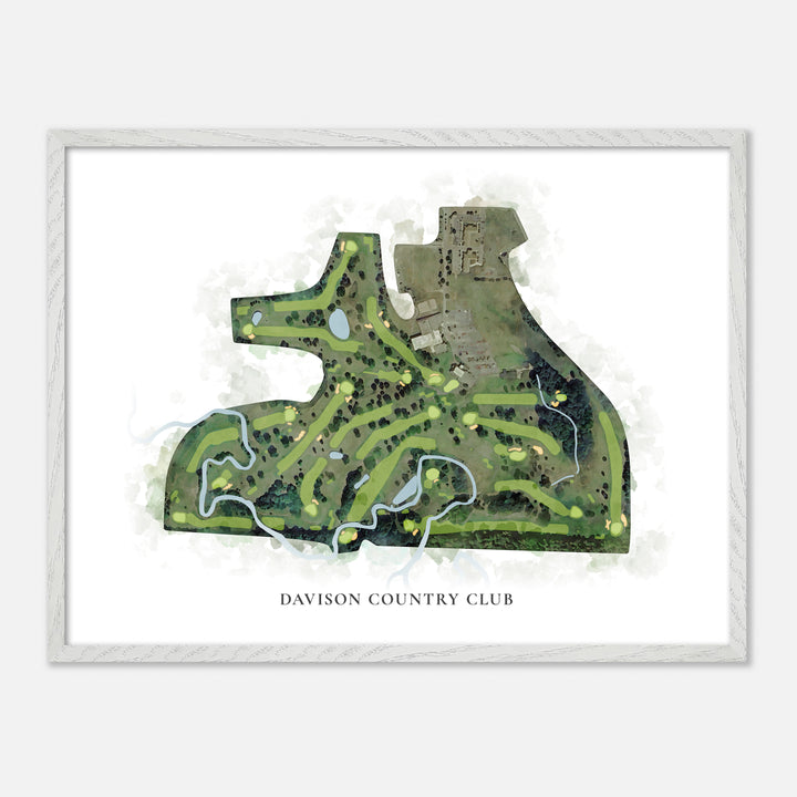 Print of Davison Country Club Classic Map