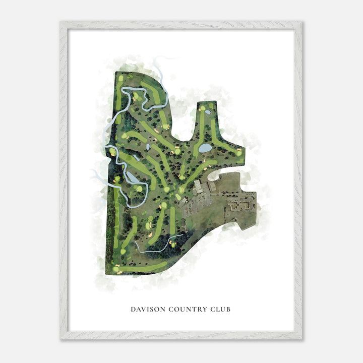 Print of Davison Country Club Classic Map
