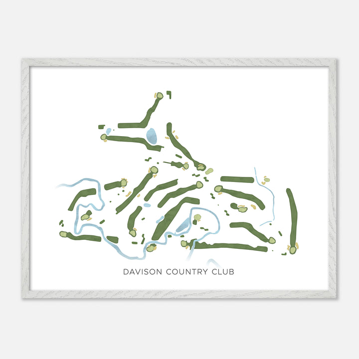 Print of Davison Country Club Modern Map