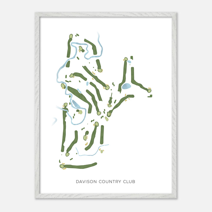 Print of Davison Country Club Modern Map