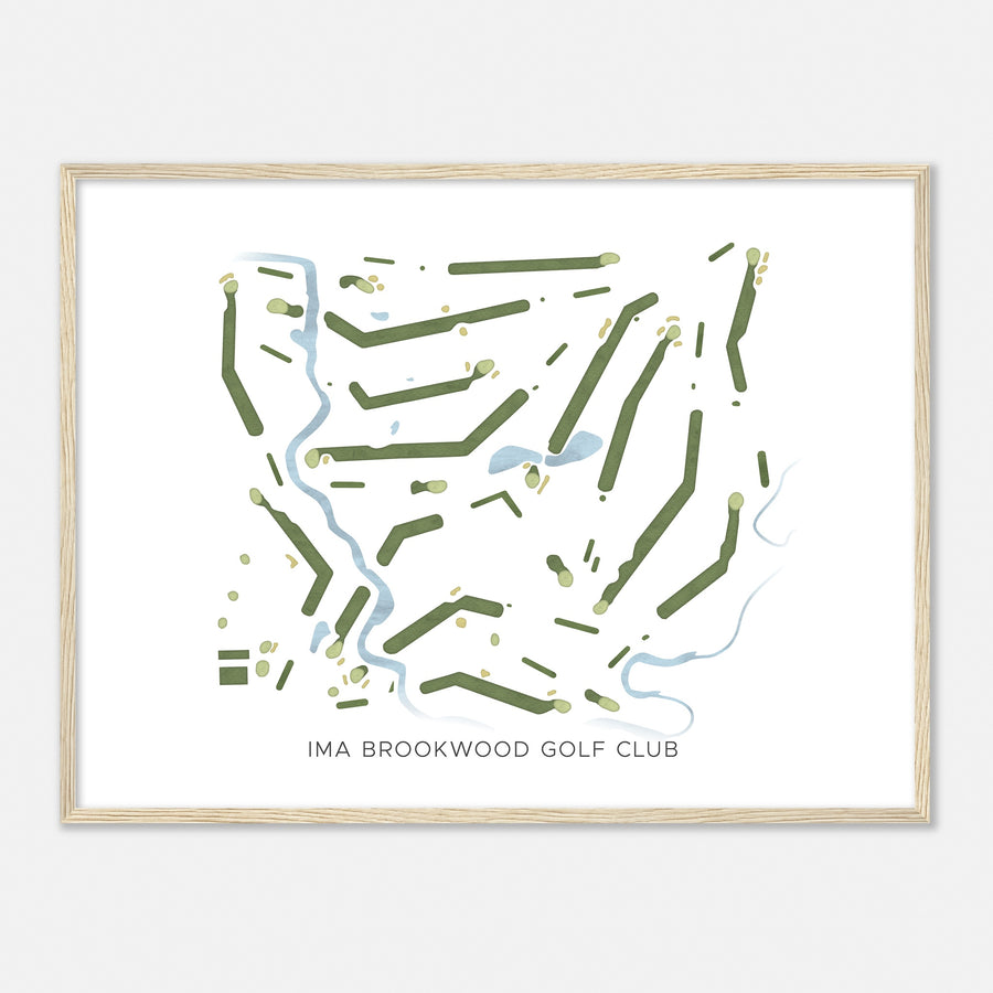 Print of Ima Brookwood Golf Club Modern Map