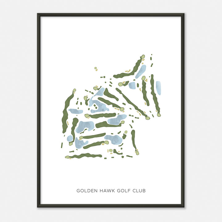 Print of Golden Hawk Golf Club Modern Map